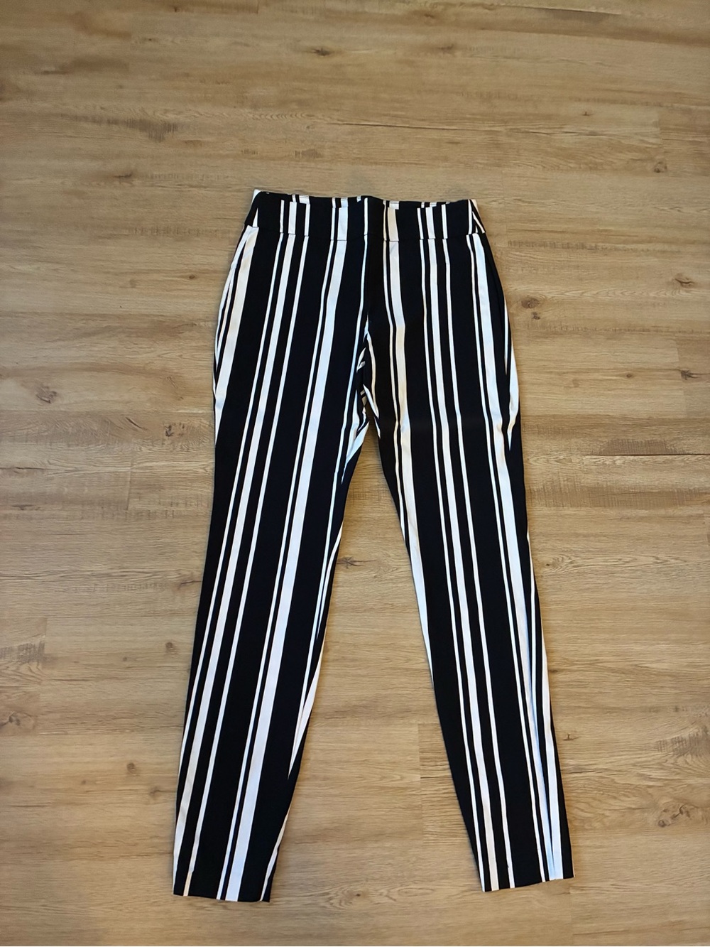 INC International Concepts Black and White Vertical Stripe Chinos